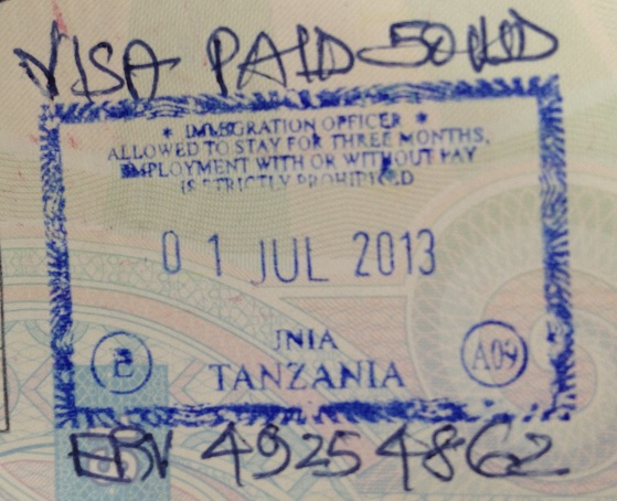 Inmigración: Aeropuerto Internacional Julius Nyerere de Dar es Salaam, Tanzania