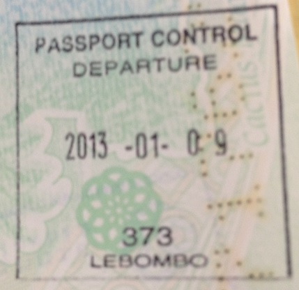 Emigración: Puerto fronterizo de Lebombo, Sudáfrica